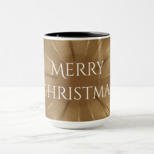 Elegante Gold Brown Christmas Kaleidoscope Star Tasse