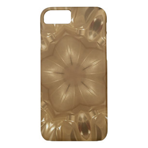 Elegante Gold Brown Kaleidoscope Star Design iPhone 8/7 Hülle