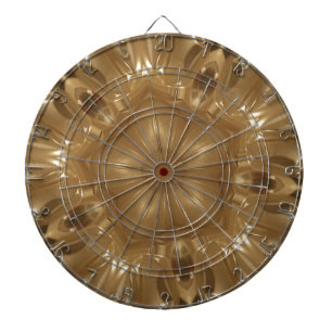 Elegante Gold Brown Kaleidoscope Star Design Dartscheibe