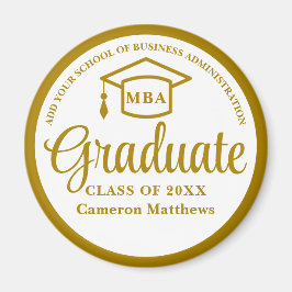 Elegante Gold Business School Abschluss MBA Magnet