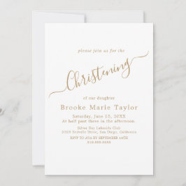 Elegante Gold Calligrafy Confirmation Einladung