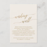 Elegante Gold Calligraphy | Elfenbein will gut Begleitkarte<br><div class="desc">Dieses edle Goldkalligraphie-Elfenbein, das eine gute Karte wünscht, eignet sich perfekt für eine Hochzeit im Herbst. Das neutrale Design besticht durch eine minimalistische Karte, die mit romantischen und skurrilen Imitaten mit Goldfolien-Typografie dekoriert ist. Personalisieren Sie diese Einladungskarte mit Ihren Namen und ein kurzes Gedicht, das Sie sich wünschen. Bitte beachten...</div>