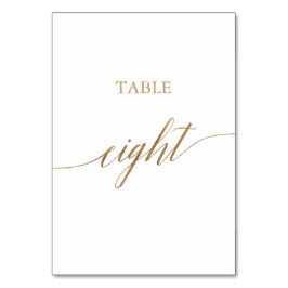 Elegante Gold Calligraphy Table Aight Tischnummer