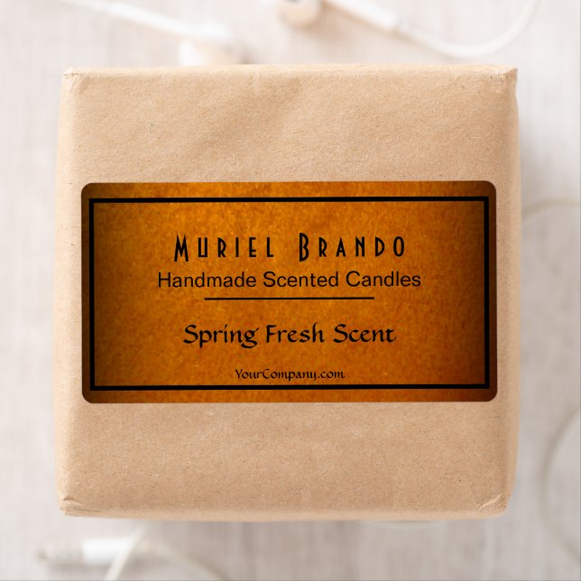 Elegante Gold Candle Company V4 Candle Jar Label (Insitu)