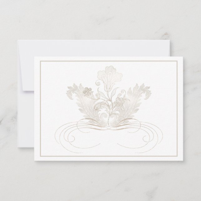 Elegante Gold Champagne UAWG Response Card RSVP Karte (Vorderseite)