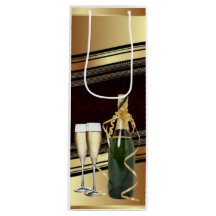 Elegante Gold Champagne/Wine Gift Bag