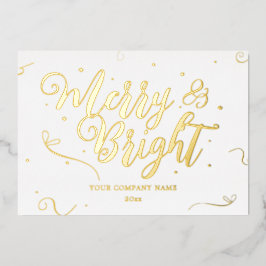 Elegante Gold Christmas Company Foil Card Folien Feiertagskarte