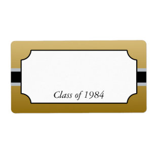 Elegante Gold Class Wiedersehen Name Tag Labels