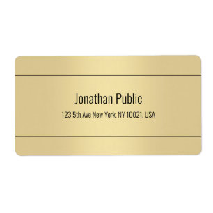 Elegante Gold Color Simple Design Template Shippin