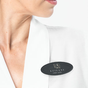 Elegante Gold Conch Muschel Namenschild