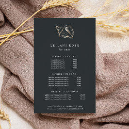 Elegante Gold Conch Muschel | Preise und Dienstlei Flyer