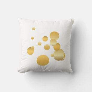 Elegante Gold Confetti Modernes Design Farbe Weiß Kissen