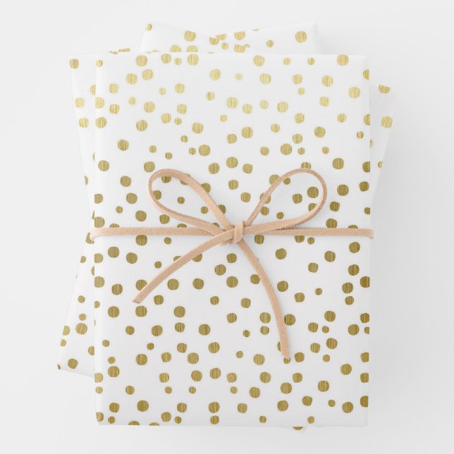 Elegante Gold Confetti Muster Wedding Geschenkpapier Set (Beispiel)