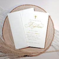Elegante Gold Cross Taufe