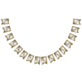 Elegante Gold Decorative Blumenjagd Flag Wimpelkette