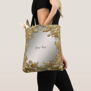 Elegante Gold Decorative Flora Tasche
