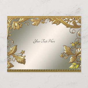 Elegante Gold Decorative Florenz Postkarte