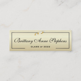Elegante Gold Diploma Name Card Einlage Telefonnummerkarte