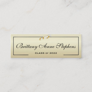 Elegante Gold Diploma Name Card Einlage Telefonnummerkarte