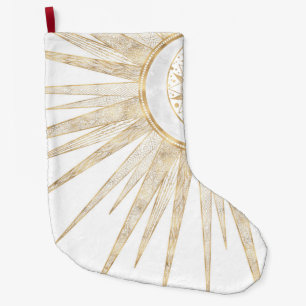 Elegante Gold Doodles - Der Monte Mandala Großer Weihnachtsstrumpf