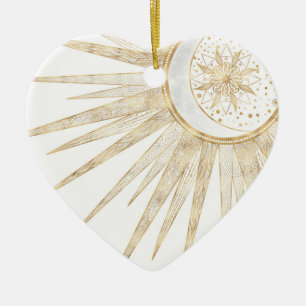 Elegante Gold Doodles - Der Monte Mandala Keramik Ornament