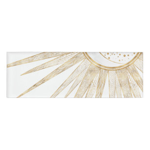 Elegante Gold Doodles - Der Monte Mandala Namenschild