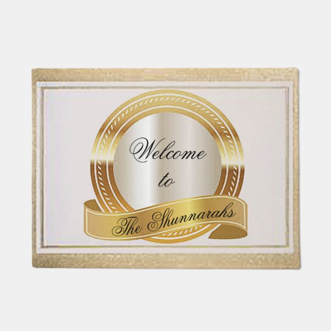 Elegante Gold Door Mat Fußmatte (Vorderseite)