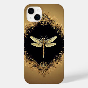 Elegante Gold Dragonfly-Illustration Case-Mate iPhone 14 Plus Hülle