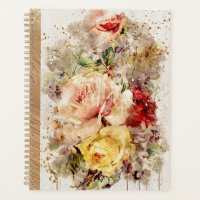 Elegante Gold Floral Wasserfarbe Rustikale Hochzei