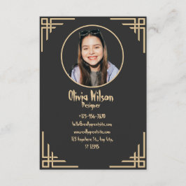 Elegante Gold Foil Business Card Begleitkarte