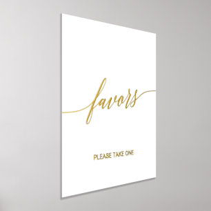 Elegante Gold Foil Calligrafy Gastgeschenke Hochze Foliendrucke