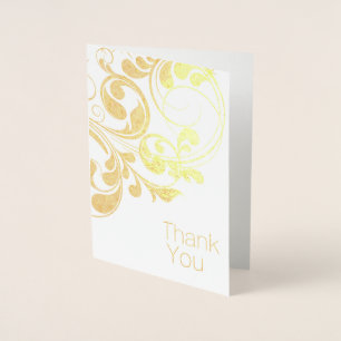 Elegante Gold Foil Dankeschön Card Folienkarte