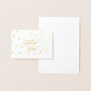 Elegante Gold Foil Dankeschön Hinweise Folienkarte