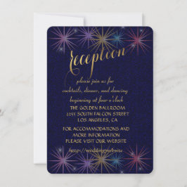 Elegante Gold Foil Glitzer Der Empfang Einladung