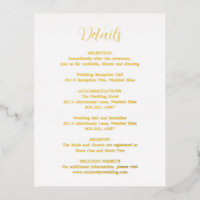 Elegante Gold Foil Moderne Hochzeitskarte