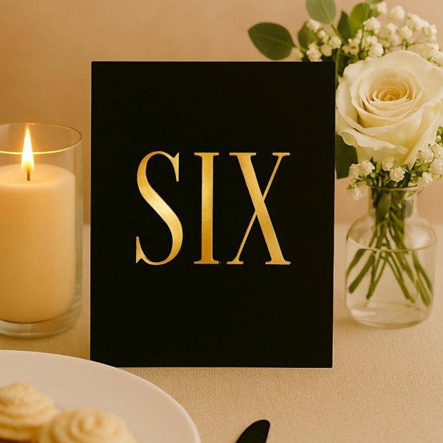 Elegante Gold Foil Wedding Tischnummern (Von Creator hochgeladen)