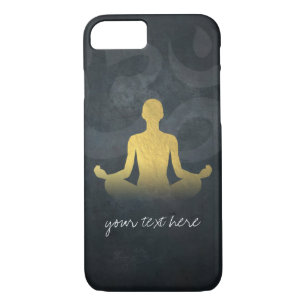 Elegante Gold Foil Yoga Meditation Pose Om Symbol Case-Mate iPhone Hülle