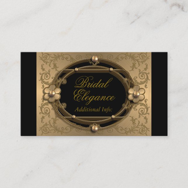 Elegante Gold Frame Business Card Terminkarte (Vorderseite)