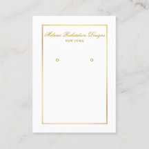 Elegante Gold Frame Earring Display Card