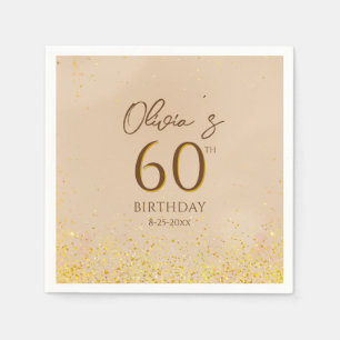Elegante Gold Geburtstagsparty Serviette