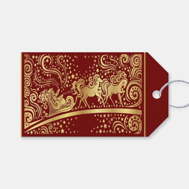 Elegante Gold-Geschenk-Tag - SRF Geschenkanhänger (Vorderseite (Horizontal))