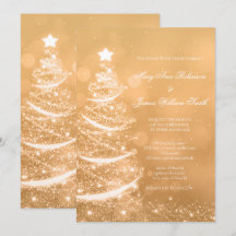 Elegante Gold Glam Weihnachtsaufenthalt Einladung