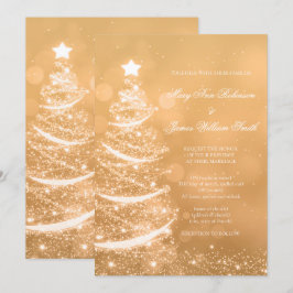 Elegante Gold Glam Weihnachtsaufenthalt Einladung