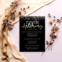 Elegante Gold Glitter 50. Jubiläumsfeier