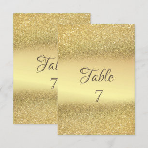 Elegante Gold Glitter Bokeh-Tischkarte Einladung