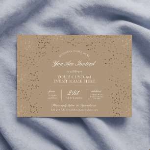 Elegante Gold Glitter Business-Gala-Abendveranstal Einladung