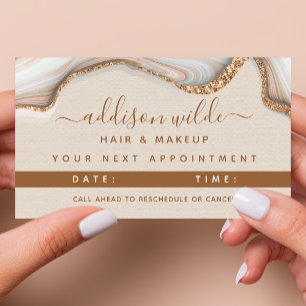 Elegante Gold Glitter Marmor Achat Terminkarte