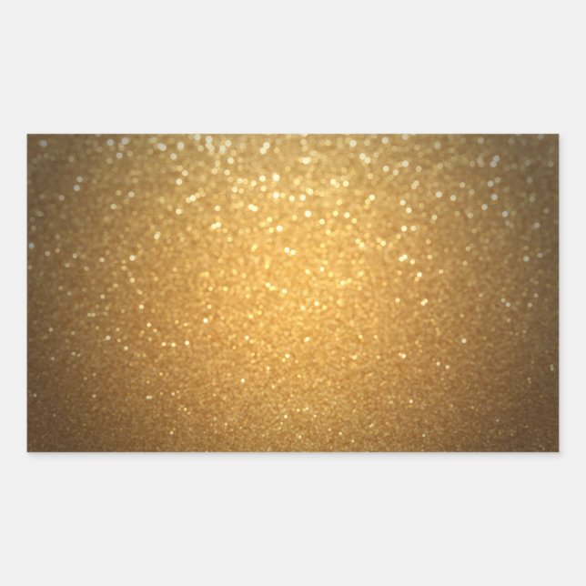 Elegante Gold Glitzer Blank Template hinzufügen Rechteckiger Aufkleber (Vorderseite)