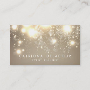Elegante Gold Glitzer Bokeh Luxe Business Card Visitenkarte