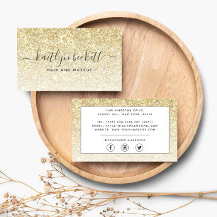 Elegante Gold Glitzer Business Card Visitenkarte